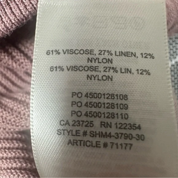 Aritzia Wilfred Light Cropped Cardigan in Dusty Mauve Sz Medium - Picture 7 of 7